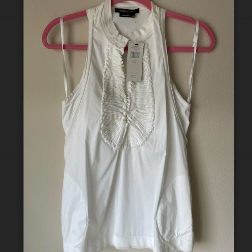 BCBG Max Azria white sleeveless top